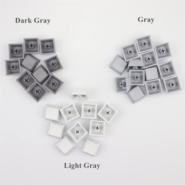 Pbt Keycap XDA 1u Mixed Color Grey Keycaps för switchar Gaming Mekaniskt tangentbord (axelkropp: 110 st, färg: mörkgrå)