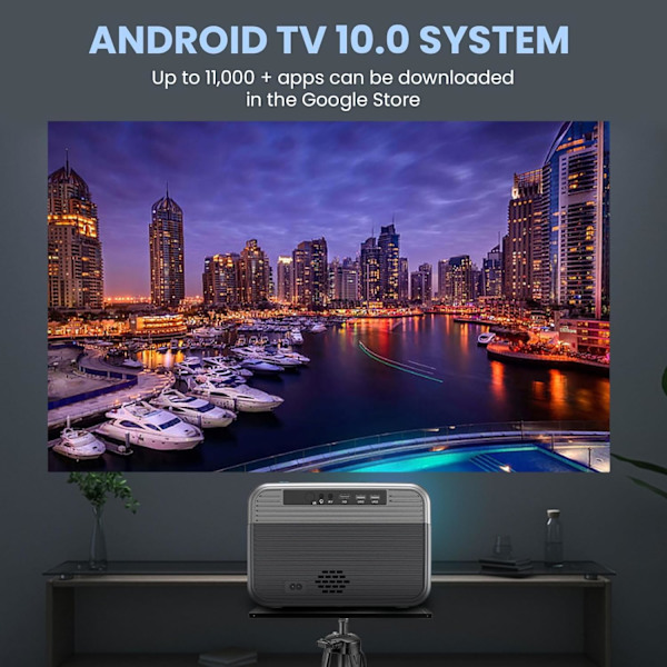 Android Bluetooth 5G dual-band WIFI HD 1080P projektor LED-projektor för kontorshem