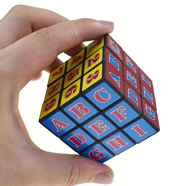 5,3 cm Intellektuell Rubiks kub tredje nivå leksaksnummer alfabetet Rubiks kub Slät Rubiks kub