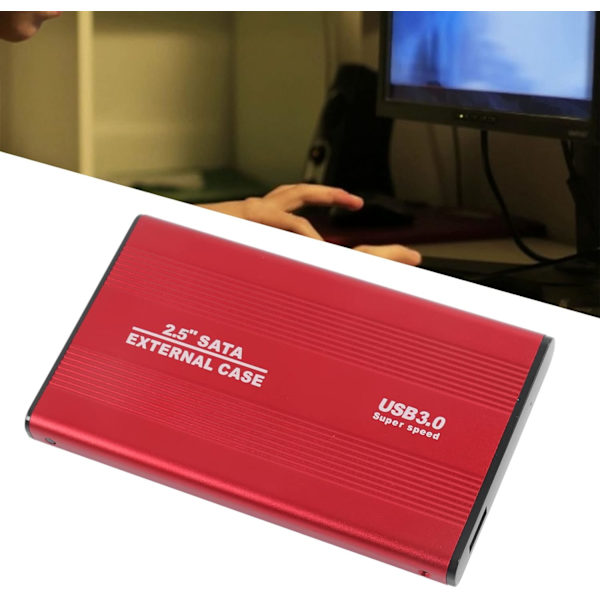 Extern hårddiskhölje Hårddiskhölje Hårddiskhölje i aluminiumlegering 2,5 tum 4 Tb LED-indikering Aluminiumhölje Hot Swappable 5 Gbps