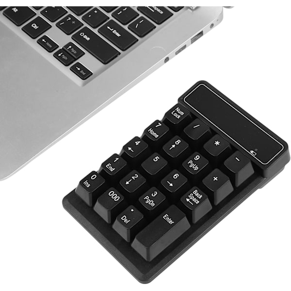 Trådlös numerisk tangentbord Trådlös USB numerisk tangentbord Digital 19 upphängningsknappar Bekväm skrivning Trådlös numerisk tangentbord för pekskrivning