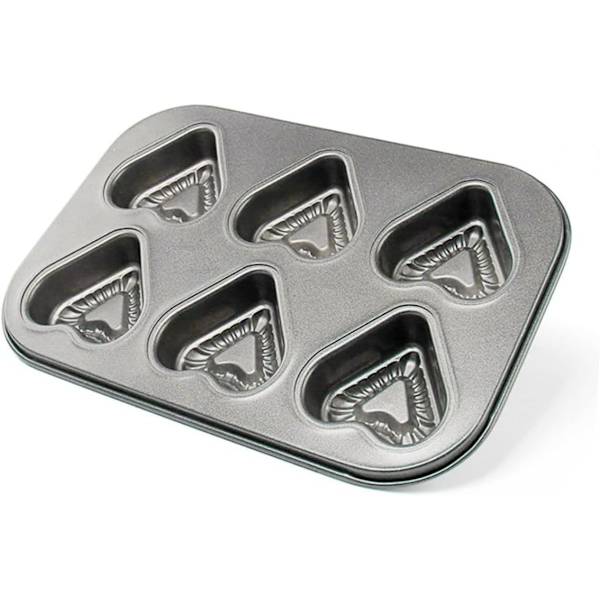 6 Non Stick Bakplåt Hjärtformad Tårtform Mini Tårtform Hjärta Cupcakes Hjärta Tårta Bakplåt Hjärta Muffinsplåt Form Bakplåt Cupcake