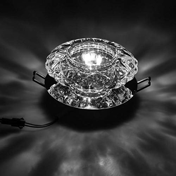 Kristall LED Downlight, 3W infälld taklampa med 5-8cm bländare, LED dekorativ spotlight för Creative Corridor i hall, hall,