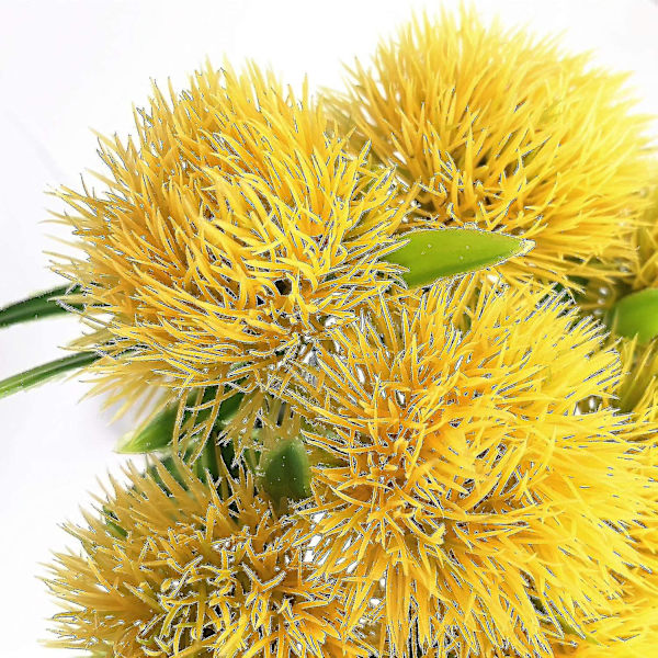 10 st Maskros konstgjorda blommor Växter Bukett Plastblomma för heminredning / bröllopsinredning (grön)