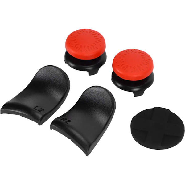 Thumb Stick Grip Cap Thumb Stick Grip Cap Abs Silikon 5In 1 Thumb Stick Grip Key Cap Joystick Cover L2 R2 Trigger Extender för Ps5 Controller (röd)