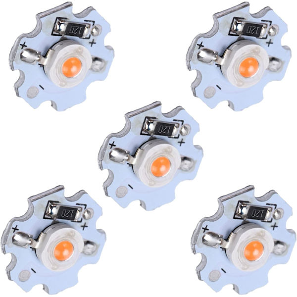 Led Chip Aluminium Led Chip 25 st 0,5 W 5 V High Power LED Lamp Bead Ljuskälla Chip med aluminiumplatta (Rosa)
