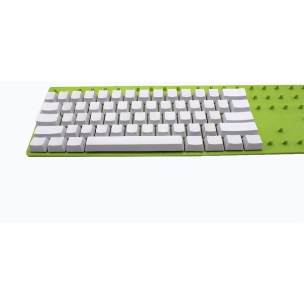 Vit Svart Grå Orange Grön Gul Blank Tjock PBT Profil 62 Key ISO 61 ANSI Keycaps För MX Switchar Mekaniskt tangentbord (axelkropp: Lägg till