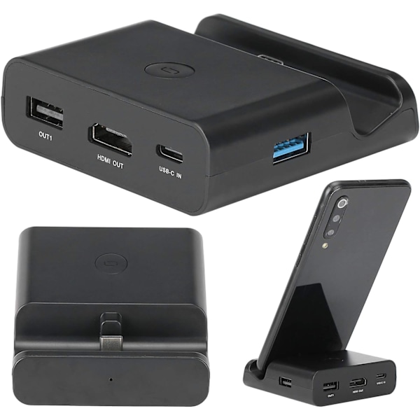 Adapter Dock För Switch Adapter Dock För Switch Abs Svart HDMI Video Converter Adapter För Switch Lite Bärbar Tv Adapter Mini Laddningsdocka Stativ