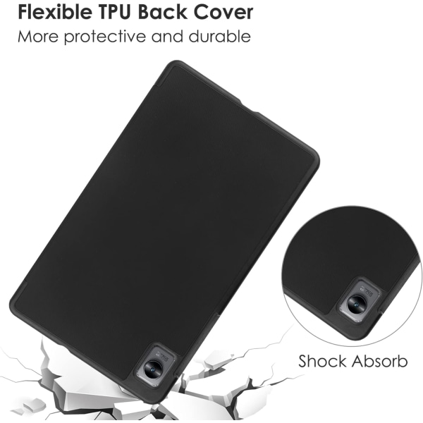realme Pad Mini Tablet Case, Ultra Slim Lightweight Shell Stand Cover för 8,7 tum realme Pad Mini Tablet-Svart