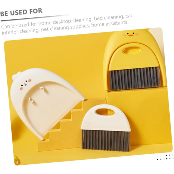 1 Set Mini Kvast Set Bilar Borste Desktop Kvast Kit Damm för bil Luftventil Litet rengöringsverktyg Liten borste och sopskyffel Multifunktionsvispa Kvastdamm