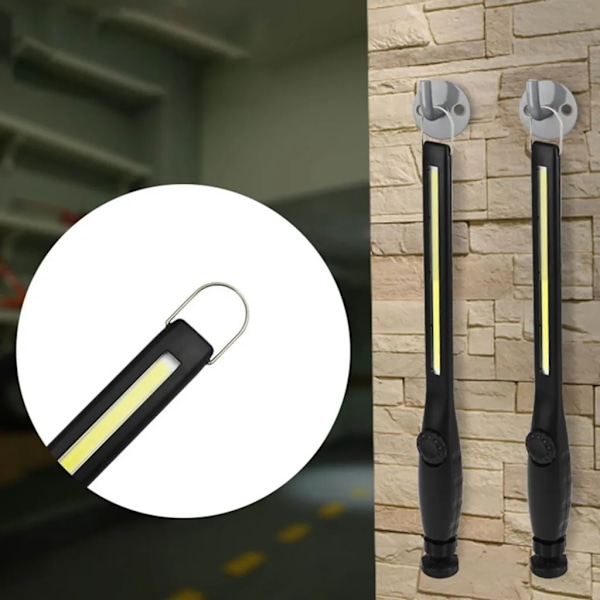 2x COB LED arbetslampa för bil batteri magnet verkstadslampa handlampa USB