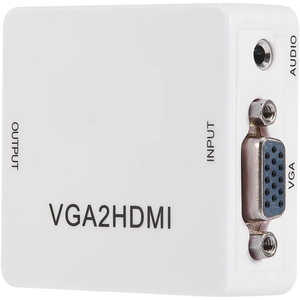 Vga till hdmi-omvandlare sladdkonverterare Mini Vga till hdmi-omvandlare 1080P Vga2Hdmi-adapter för PC Laptop Dvd till Hdtv-projektor