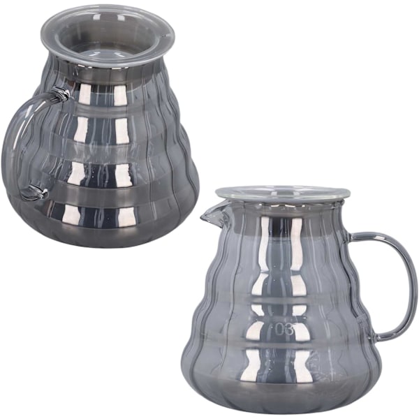 Kaffekanna i glas, hög kaffeserver i borosilikatglas för hemmabruk (700 ml)
