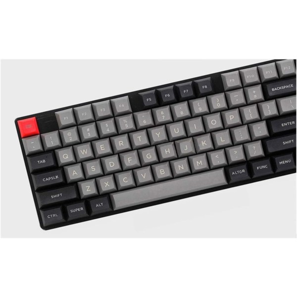 Black-Deep Grey 112 tangenter PBT DSA Keycaps Layout - etsade och tomma för switchar Mekaniskt tangentbord (Färg: Print)