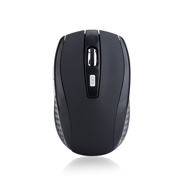 Trådlös mus 2,4 GHz, svart, bärbar, USB-mottagare, 33 fot räckvidd, 20 g vikt, bekväm design, lätt att använda