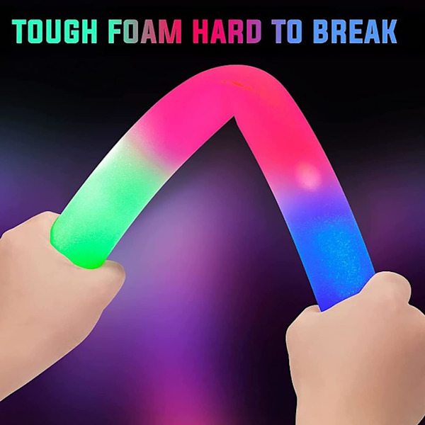 LED Foam Glow Sticks - Bröllopsglödstift med 3 färgblinkande lägen - glöd i mörkret festtillbehör eller nyårsaftons födelsedagar