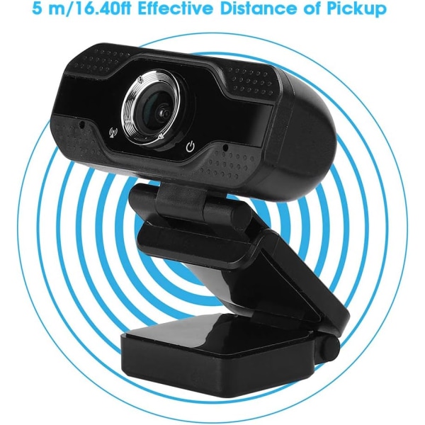 Webbkamera Abs förtjockad plast 1080P stationär datorkamera USB onlineklass webbkamera med mikrofon webbkamera 4K svart