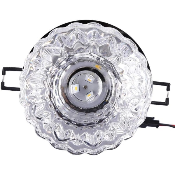 Kristall LED Downlight, 3W infälld taklampa med 5-8cm bländare, LED dekorativ spotlight för Creative Corridor i hall, hall,