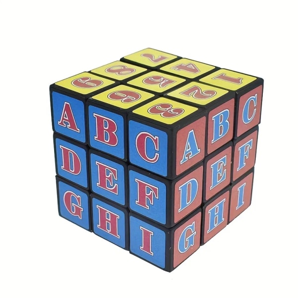 5,3 cm Intellektuell Rubiks kub tredje nivå leksaksnummer alfabetet Rubiks kub Slät Rubiks kub