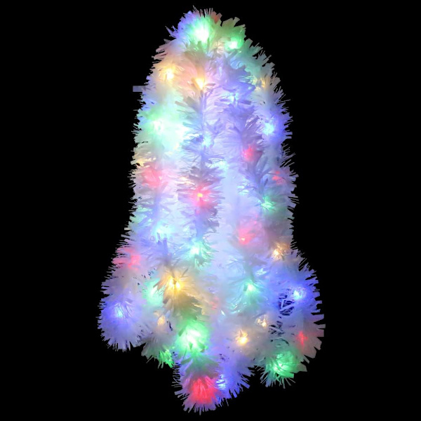 10 meter vit juldekoration glittergirlander med flerfärgade LED-lampor för julgran Hemkontorstillbehör vit
