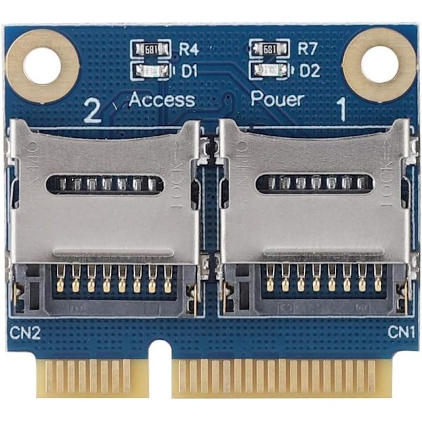 Pcie Mpcie Adapter Abseen Pcie till Dual Micro Secure Digital Memory Adapter Card Converter Extender Card