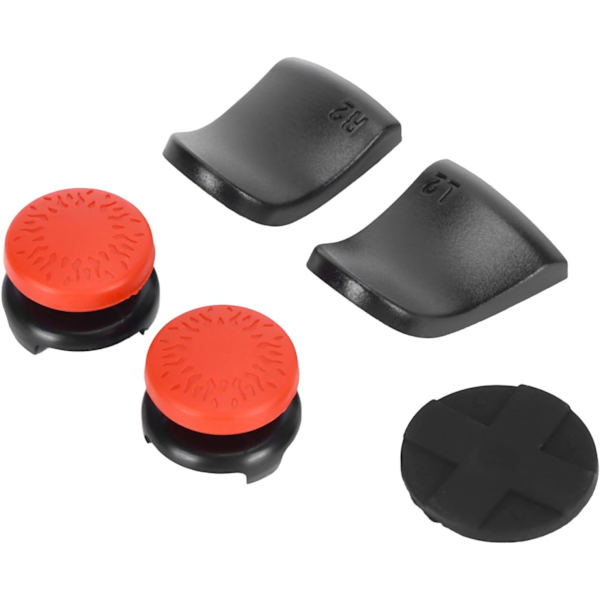 Thumb Stick Grip Cap Thumb Stick Grip Cap Abs Silikon 5In 1 Thumb Stick Grip Key Cap Joystick Cover L2 R2 Trigger Extender för Ps5 Controller (röd)