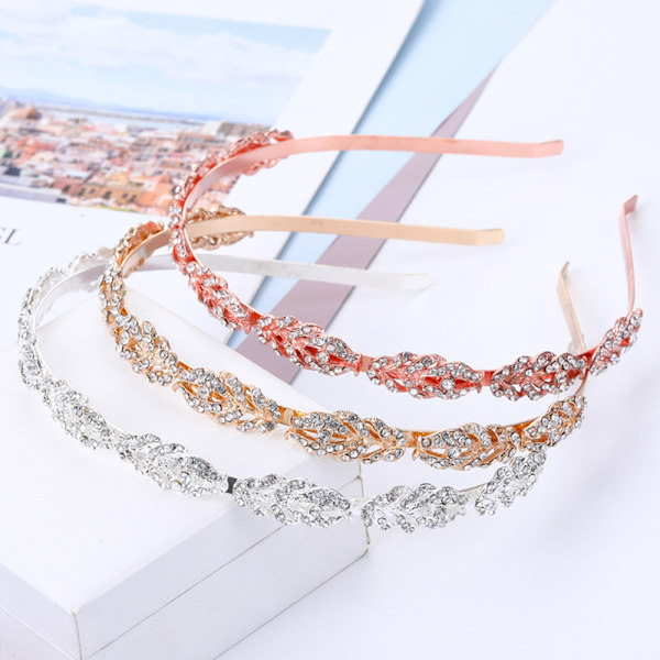Full Diamant Legering Tiara Jul Tiara-Guld gold
