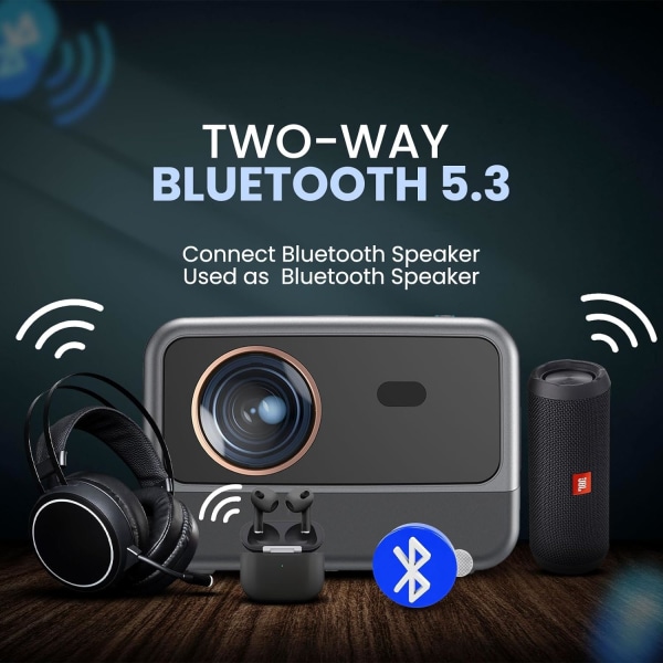 Android Bluetooth 5G dual-band WIFI HD 1080P projektor LED-projektor för kontorshem