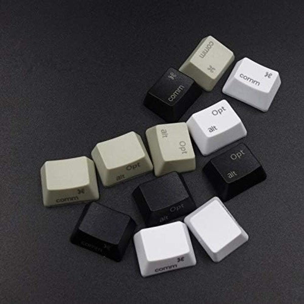 PBT Keycaps Commond och Option Keys MX Key Caps För MX Switchar Mekaniskt speltangentbord (Färg: Vit)