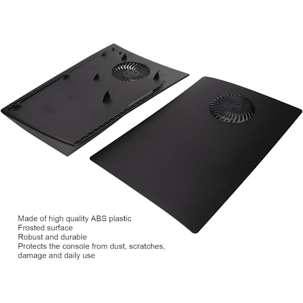 PS5-plattor Byte av frontpanel Abs-frontskivor för PS5 damm- och reptålig cover med kylflänsport för PS5-skiva
