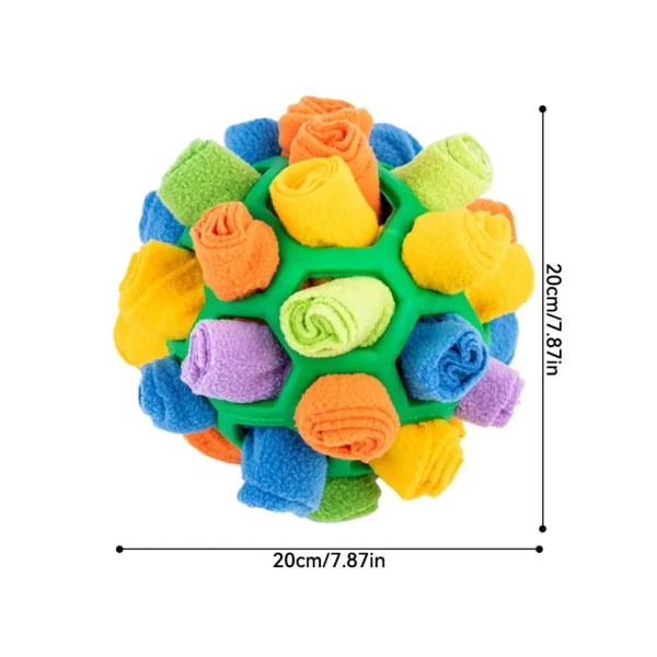 Hundsnuffboll, mattsnuffleksak, interaktiv hundleksak, intellektuell leksak, matboll (grön)
