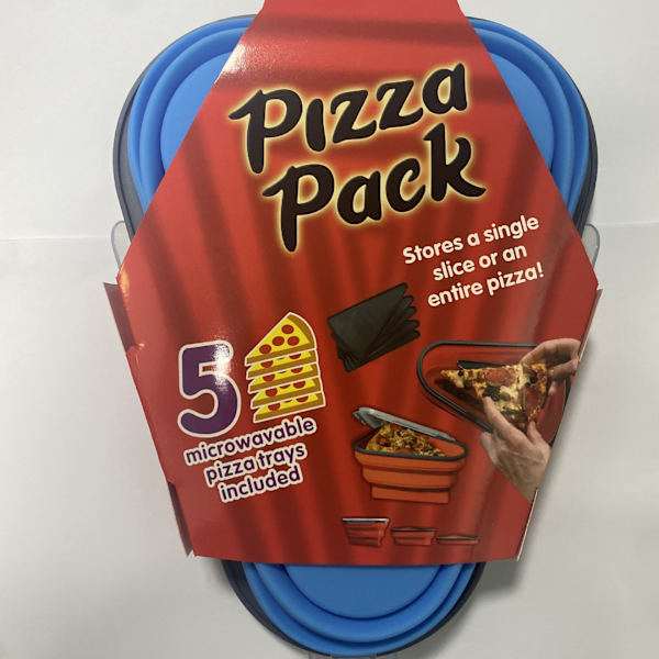 Bärbar Pizza Förvaringslåda Silikon Pizzalåda Hopfällbar Pizza Smörgås Pizzalåda blå