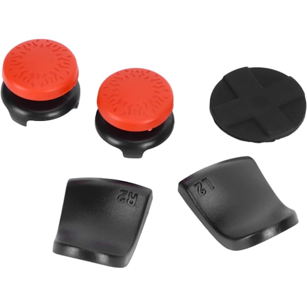 Thumb Stick Grip Cap Thumb Stick Grip Cap Abs Silikon 5In 1 Thumb Stick Grip Key Cap Joystick Cover L2 R2 Trigger Extender för Ps5 Controller (röd)