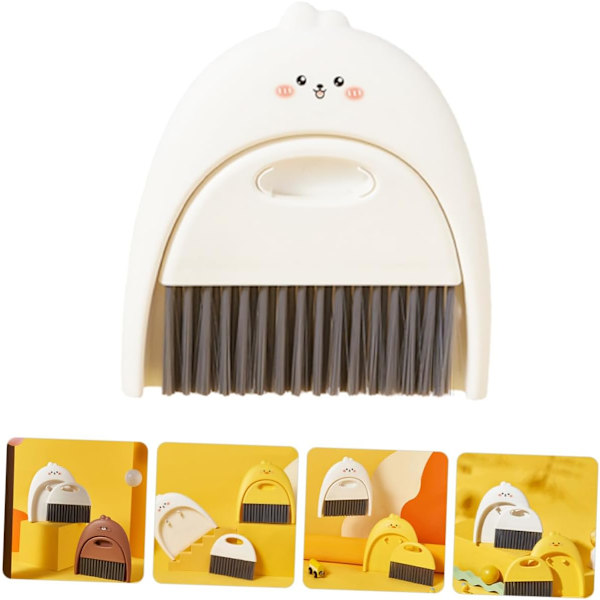 1 Set Mini Kvast Set Bilar Borste Desktop Kvast Kit Damm för bil Luftventil Litet rengöringsverktyg Liten borste och sopskyffel Multifunktionsvispa Kvastdamm
