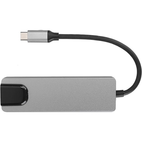 Digital analog dockningsstation Displaylink 5 i 1 typ-C-nav aluminiumlegering 5 i 1 typc-hub till hdmi-adapter 4K typc till gigabit Ethernet Rj45