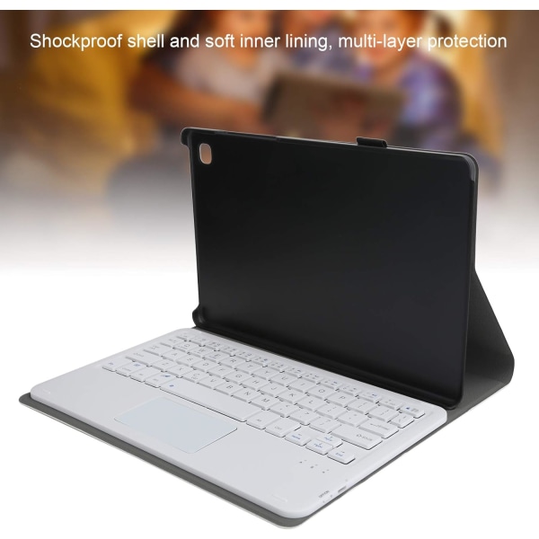 Tab A7-tangentbord med pekplatta inbyggt case för Sm T500 rostfritt stål Pu-läder Abs Etooth Keysive Cover Avtagbar set (guld)