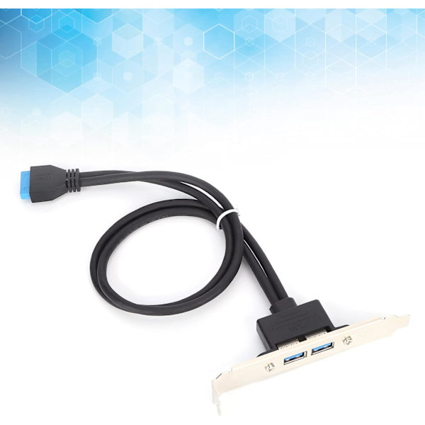 Moderkort 4 portar USB 3.0 Bakpanelsfäste Dubbel USB Baffelkabel Pvc Aluminiumlegering Mässing Dubbel USB Baffelkabel Moderkort 19 Pin Till Dual