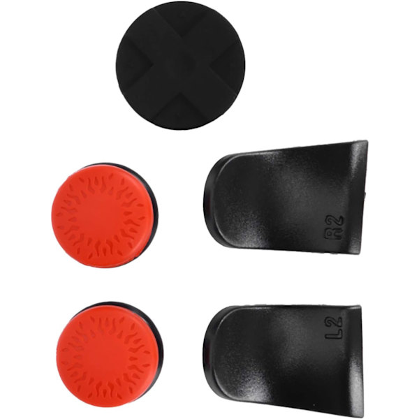 Thumb Stick Grip Cap Thumb Stick Grip Cap Abs Silikon 5In 1 Thumb Stick Grip Key Cap Joystick Cover L2 R2 Trigger Extender för Ps5 Controller (röd)