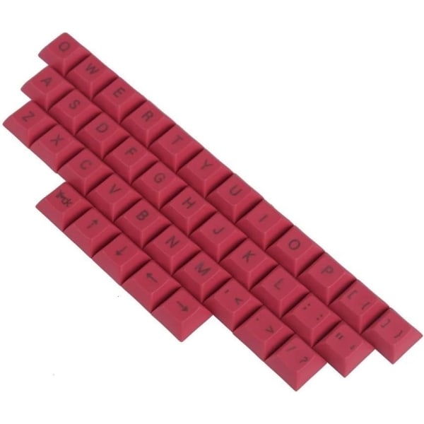 38tangenter/ set 1U DSA Profile Key Caps För MX Switch Mekaniskt tangentbord 1,4 mm PBT Gravering Keycap (Färg: Röd)