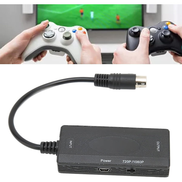 Sega Saturn Rca Converter Sega Saturn att kontakta Hdmi Tv Abs Black Game Console Converter Drive Free Lossless For Ss to HD Multimedia Interface