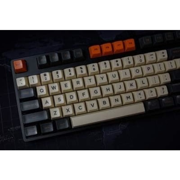 1 set SA Profile Carbon Theme Warning Key Cap Mekanisk tangentbord Dye Sublimation Keycaps För MX Switchar (Färg: Kit 1)