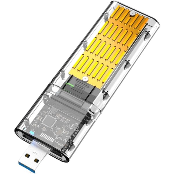 State Hard Drive Enclosure Transparent Ssd Enclosure Pc Transparent Typec Gen1 Ssd Enclosure M.2 Ngff State Hard Drive Enclosure