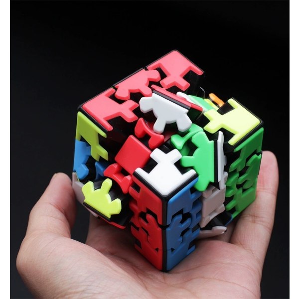 Gear Rubik's Cube Gear Tredje ordningens 3D specialformade Rubik's Cube Color Box Förpackning innehåller handledning pedagogiska leksaker
