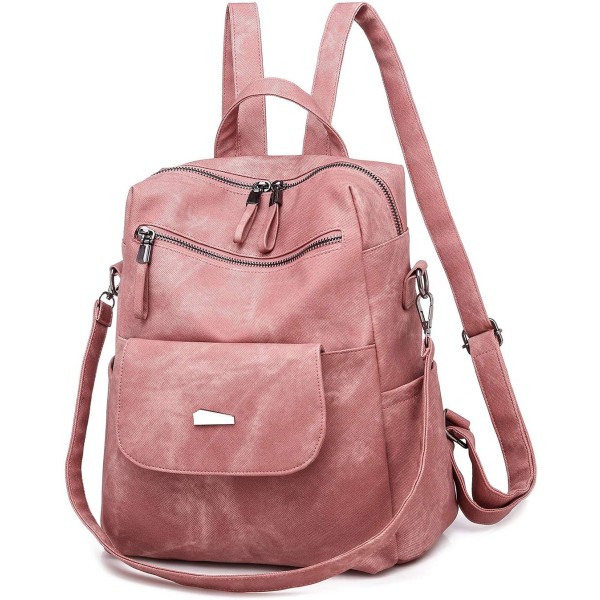 Elegant ryggsäck för kvinnor, ryggsäck i PU-läder för kvinnor, liten läderväska Casual, Lätt reseryggsäck Axelväska Multicoloured 37