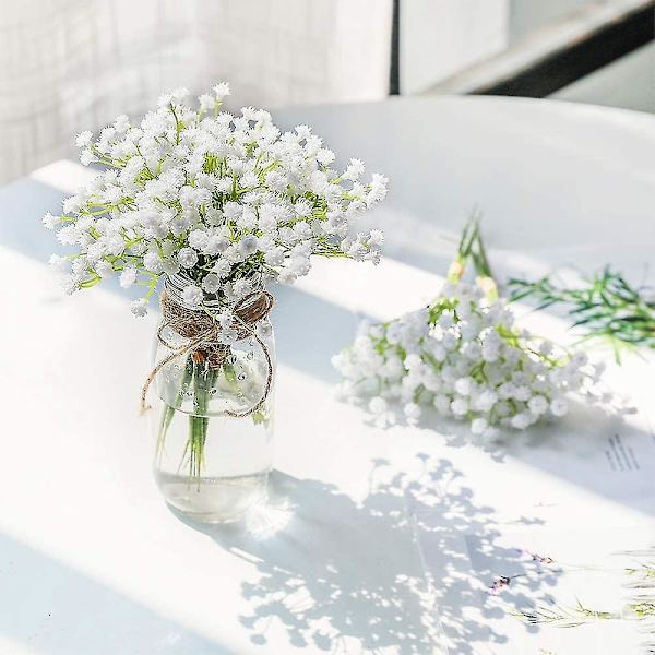 Konstgjorda falska blommor Bukett Gypsophila Bulk Blomma I Vit