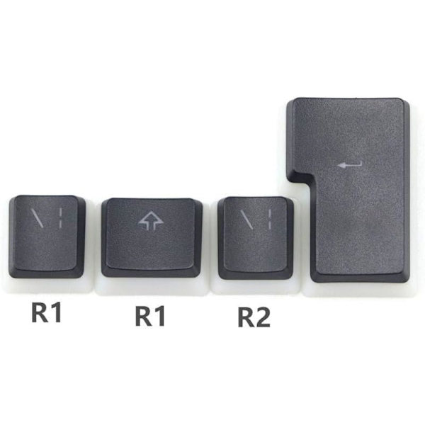 Keycap Profil Bakgrundsbelysning Keycaps Milk White Pink Black Gh60 Poker 87 Tkl 104 108 Keys (Axelkropp: ANSI, Färg: Svart Vit 61 nycklar)