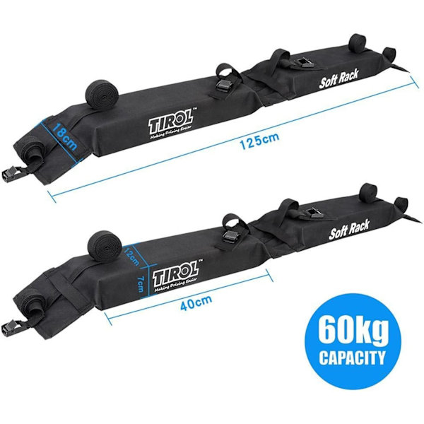 takkorg Universal Soft Auto Bil Tak Bagagehållare Utomhus takhållare Last 60 kg Bagage 600D Oxford+PVC bartillbehör