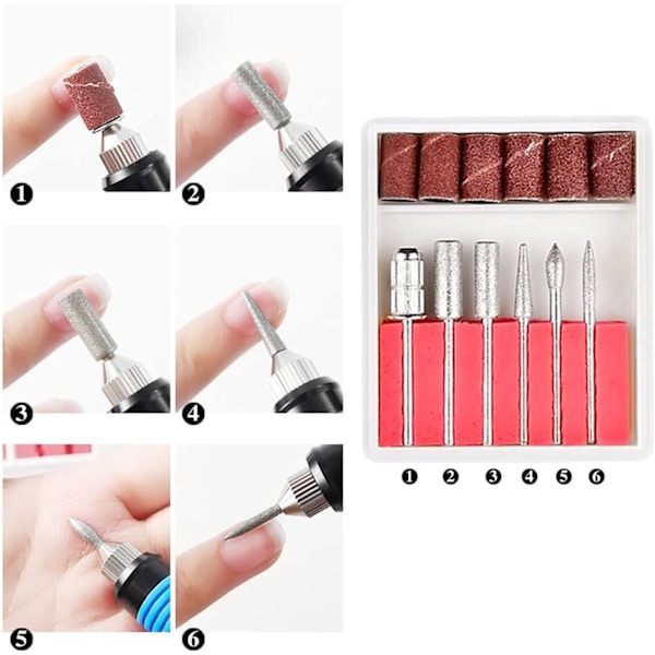 1 set Professionell elektrisk nagelborrmaskin Manikyrmaskin Nail Art Nagelfil Nagelborrpoleringsverktyg (Färg: USB