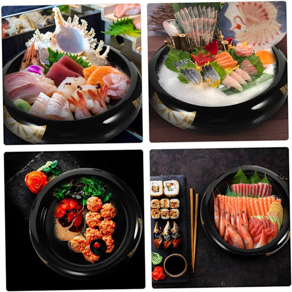 servis bestick Sashimi Tallrik Hem Sushi Tallrik Praktisk Sushi Tallrik Sushi Serveringsbricka Sushi Container Sushi Display Tallrik Japansk Sashimi Maträtt
