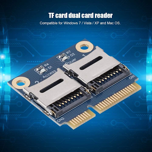 Pcie Mpcie Adapter Abseen Pcie till Dual Micro Secure Digital Memory Adapter Card Converter Extender Card
